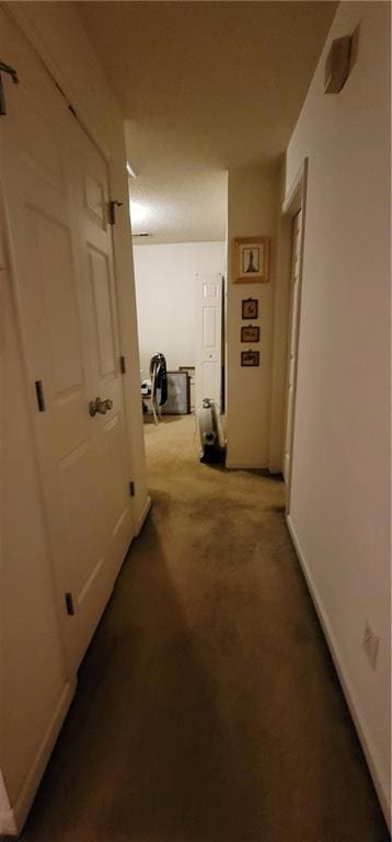 Hallway with carpet