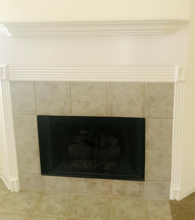 Gas burning fireplace