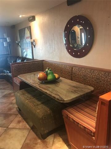 Built in table with matching granite top