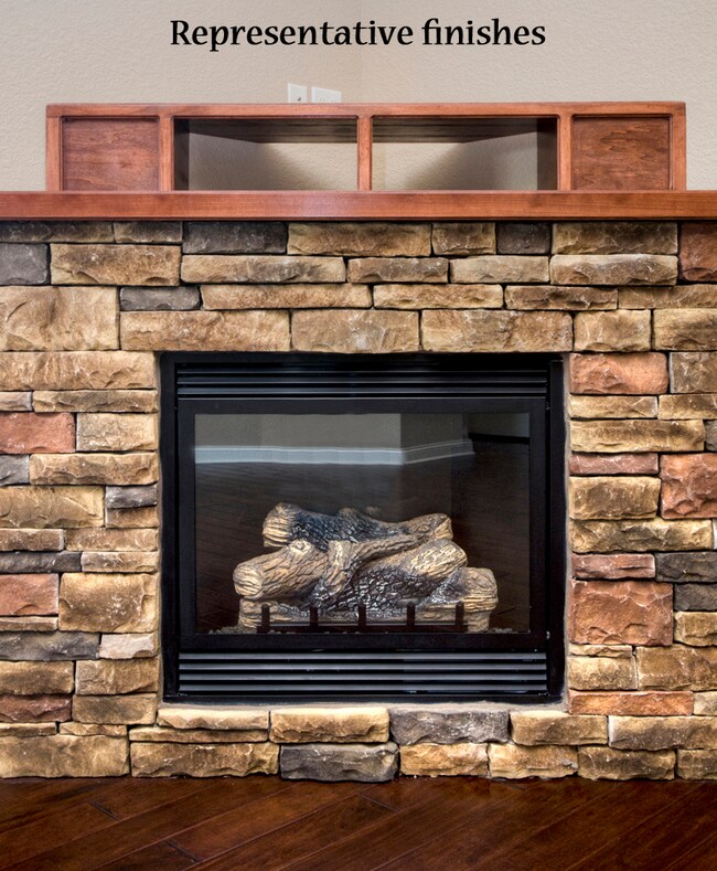 Fireplace detail.