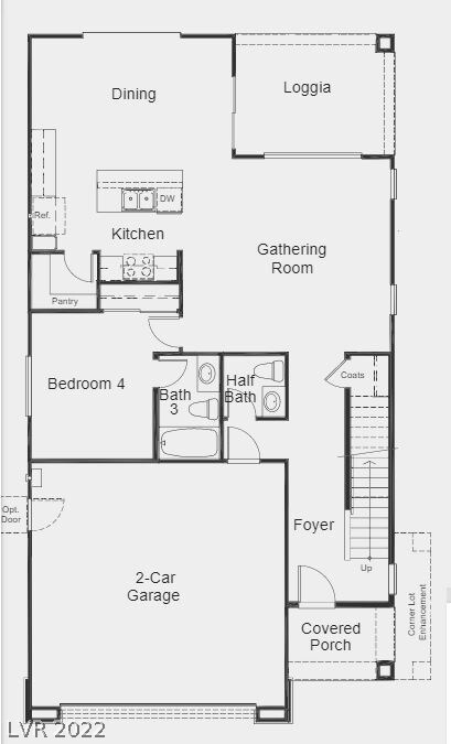 Structural options include: Double doors to primar