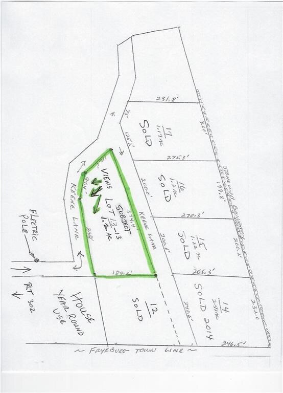 Keene Lane wraps around over 800'...
