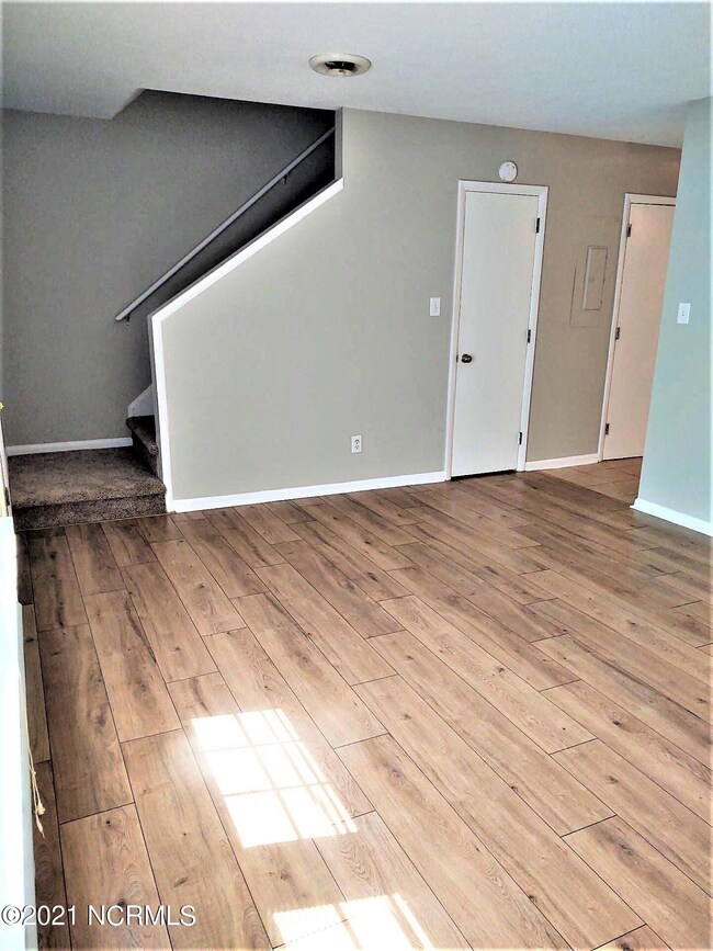living room with closet