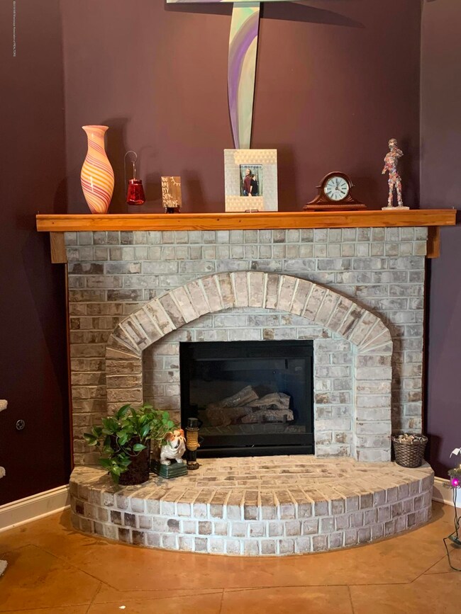 Large fireplace