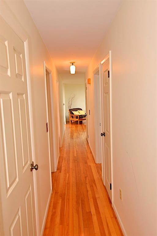 A cedar closet is located in the...