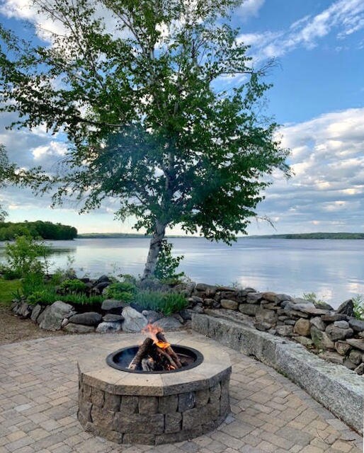Patio with firepit