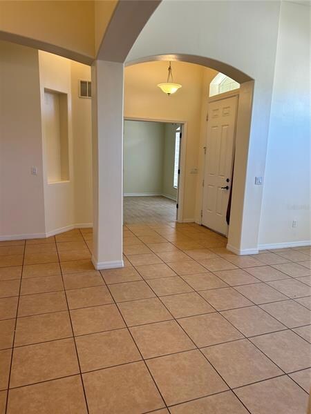 View of Front door - Den/study