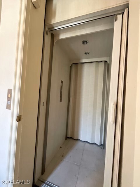Corridor with private elevator