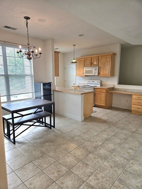 The eating area is spacious and bright, with a lar
