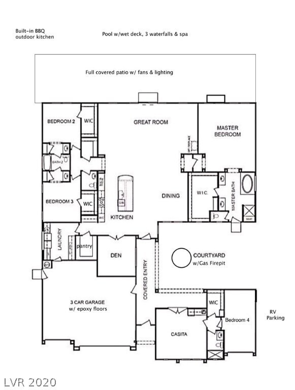 DR Horton open floorplan 3646; house has 3042 sqft