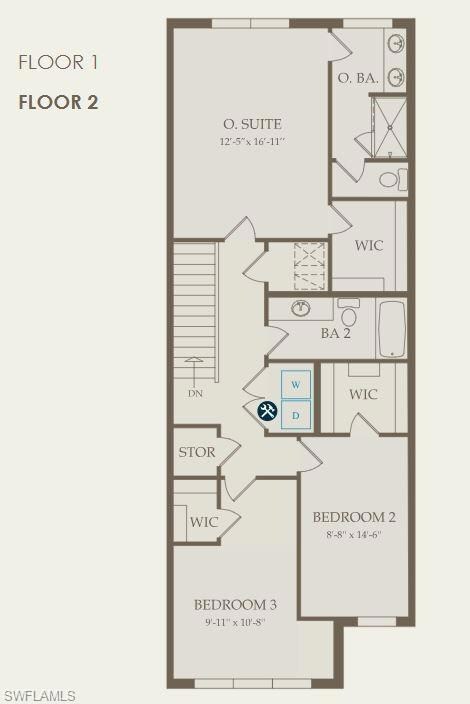 Floor plan with selected structurals