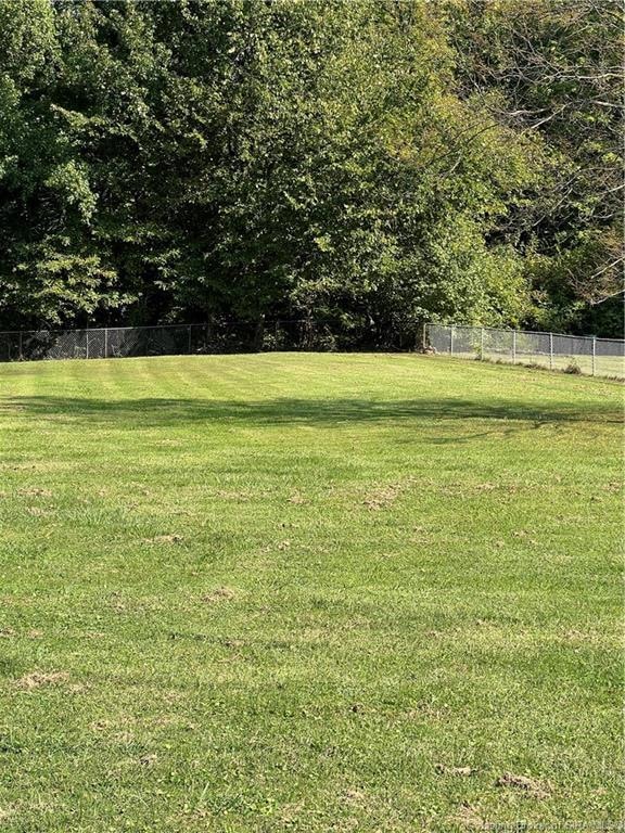 Large back yard is fenced and has plenty of room for a garden