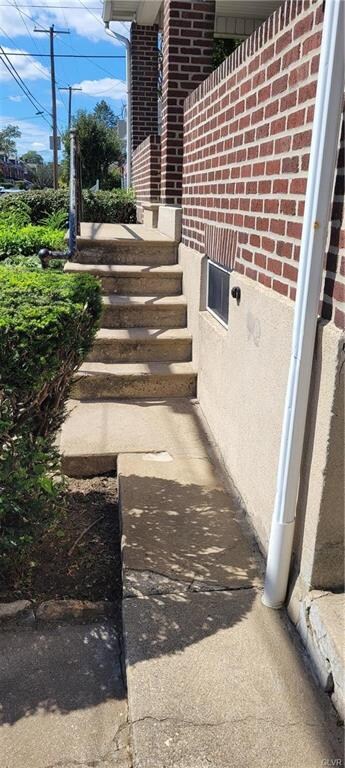 View of front steps to the porch