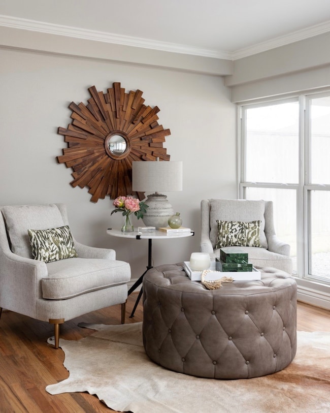 Elegant formal sitting area with picturesque views