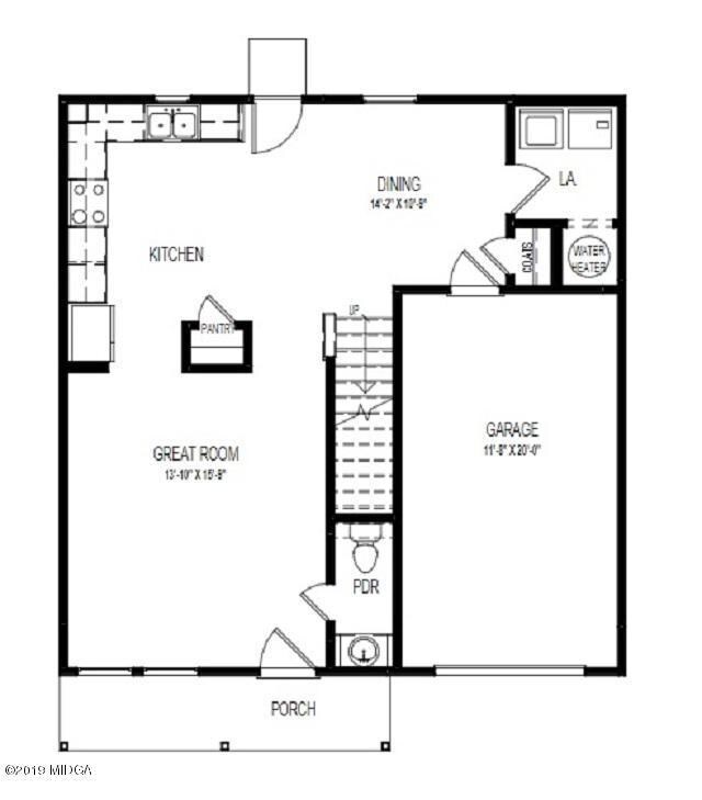 1601 1-Car - Floor Plan - BROCHURE - GRP