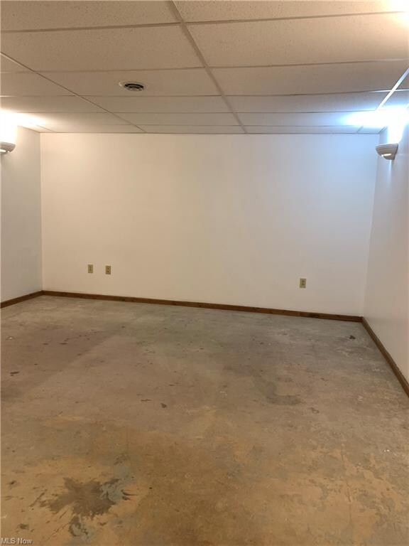part finished basement room