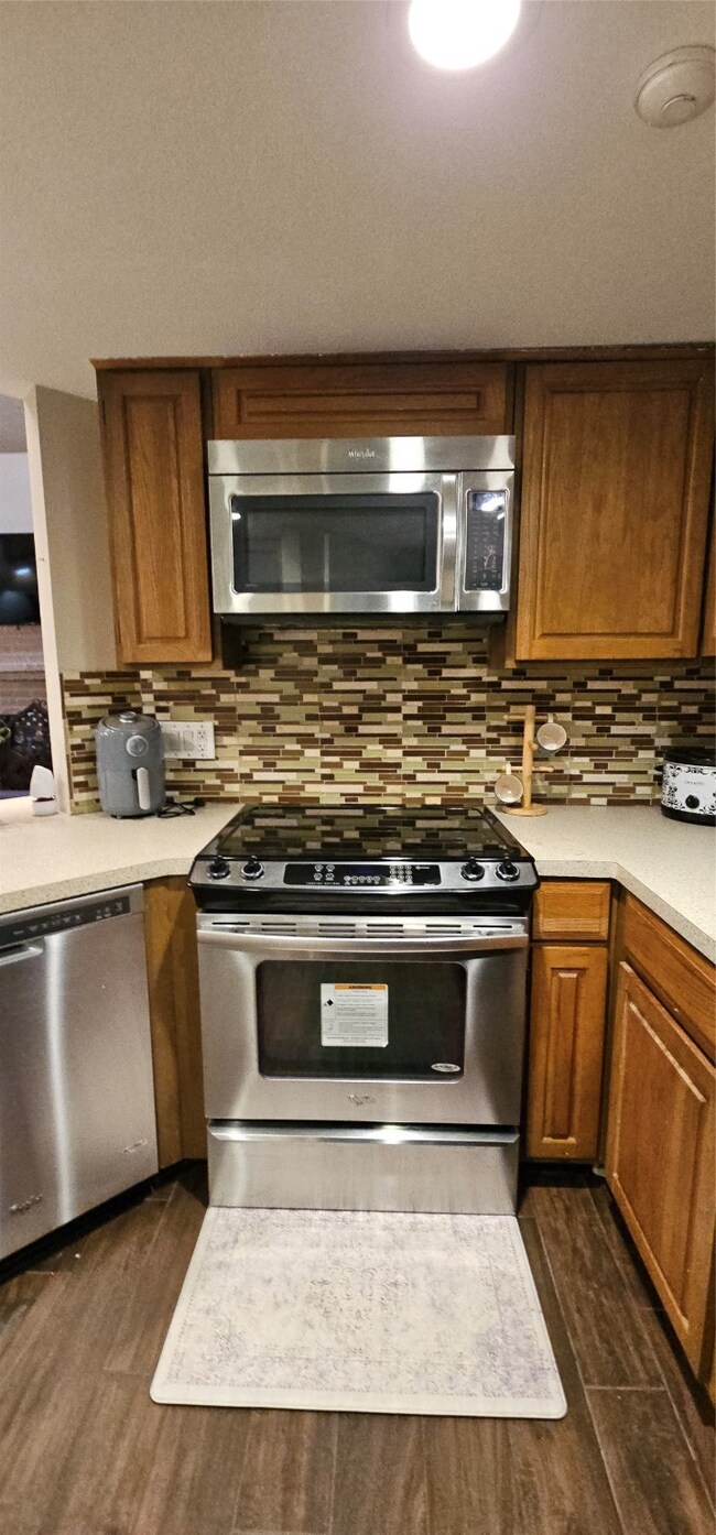 Stainless steel appliances.