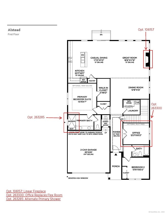 First Floor- this home features the Alternate Prim