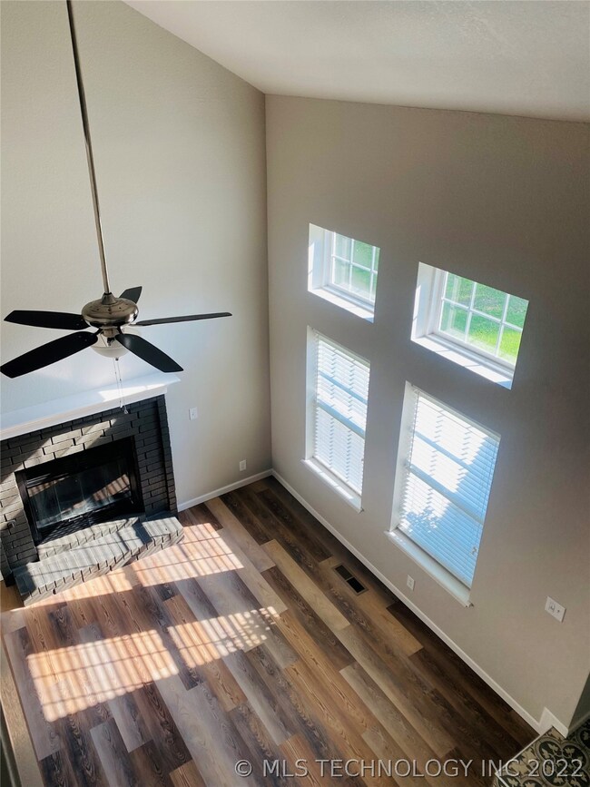 Looking into living area from stairs