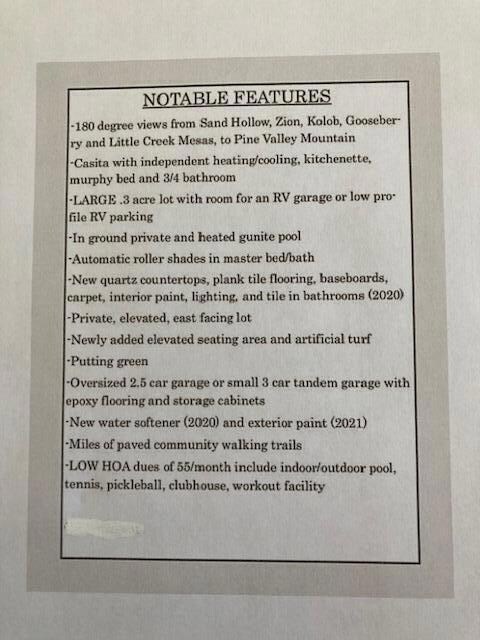 Noteable Features
