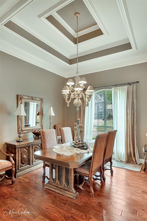 Formal dining . Love this ceiling!