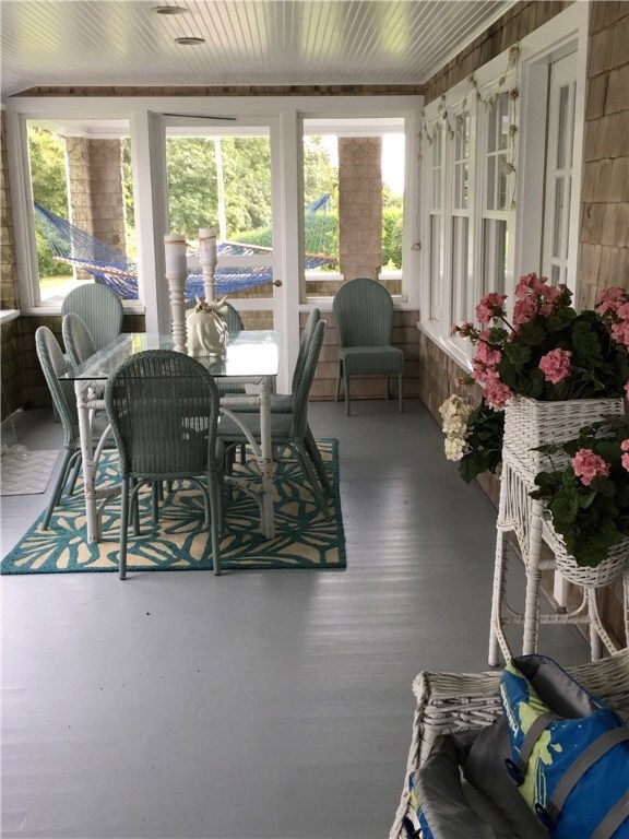 Outside dining area