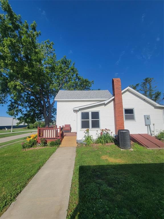 from garage to deck with ramp.
