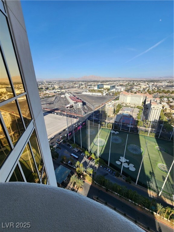 Stunning balcony views featuring Top Golf and the