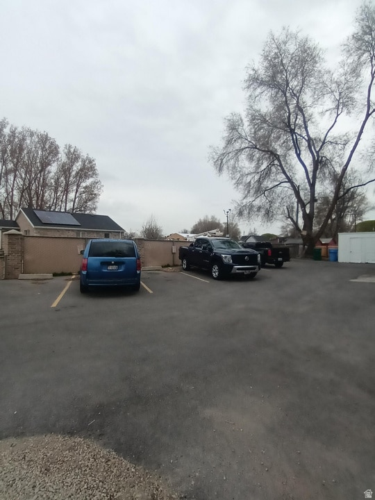 View of uncovered parking lot