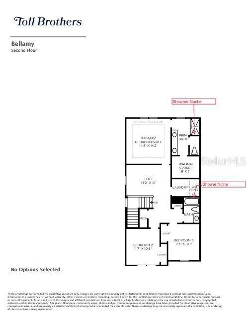 Second floor layout with upgrades