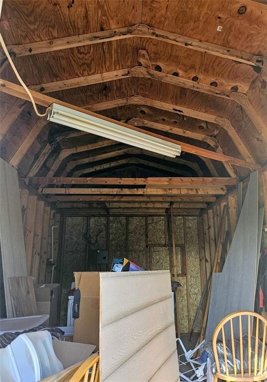View of inside shed