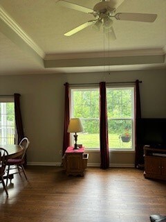 Living space off Kitchen & dining area