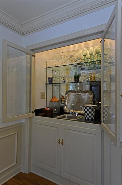 Ideal for entertaining, the dining room includes a