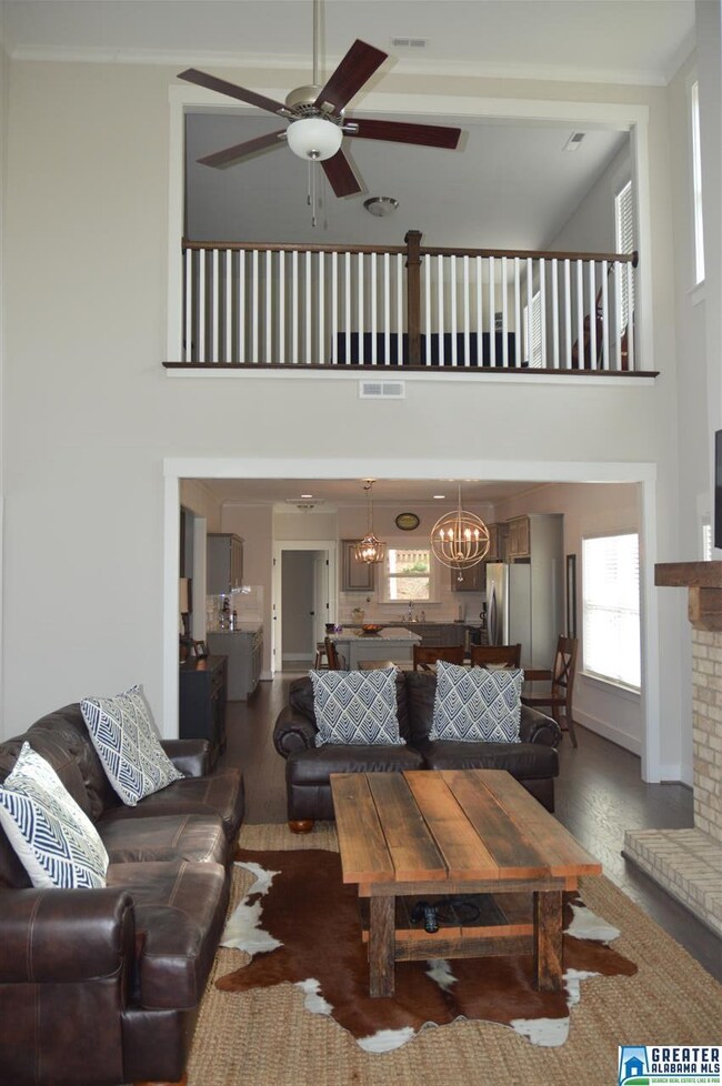Living room is open to the kitchen and dining room
