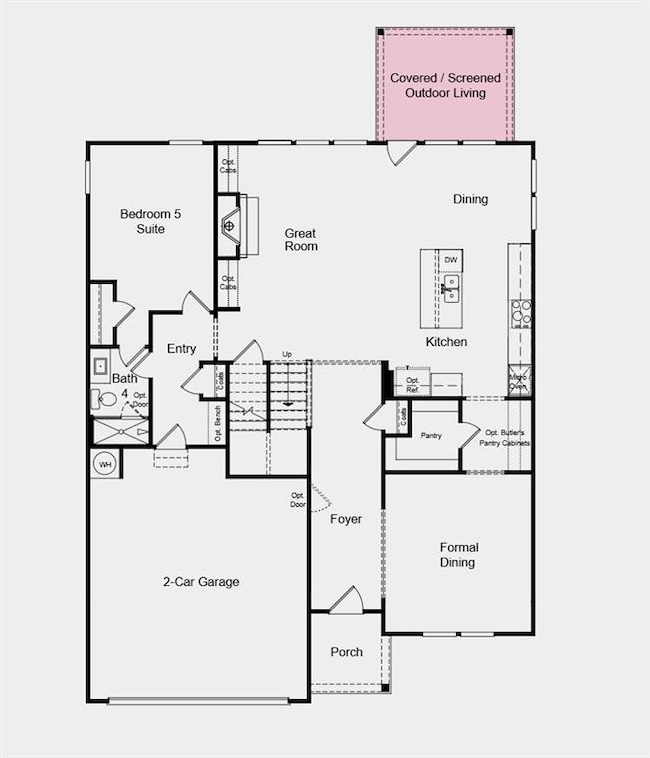 First Floor Plan - Structural options added includ