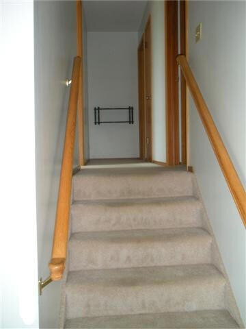 Stairs to bed and bath rooms