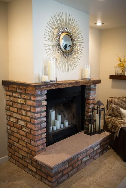 Wood Burning Fireplace w/ Granite Hearth