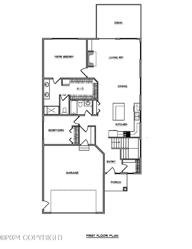 1ST FLOOR PLAN W NO CENTER RIDGE