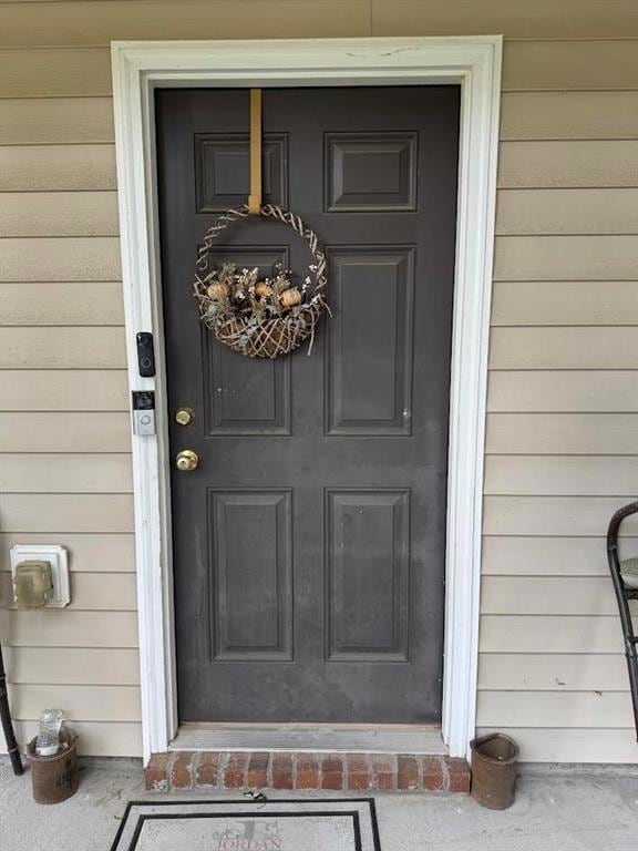 View of exterior entry