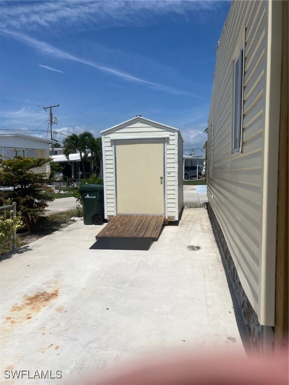 Garage with a storage unit