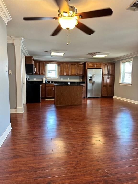 Living open to kitchen