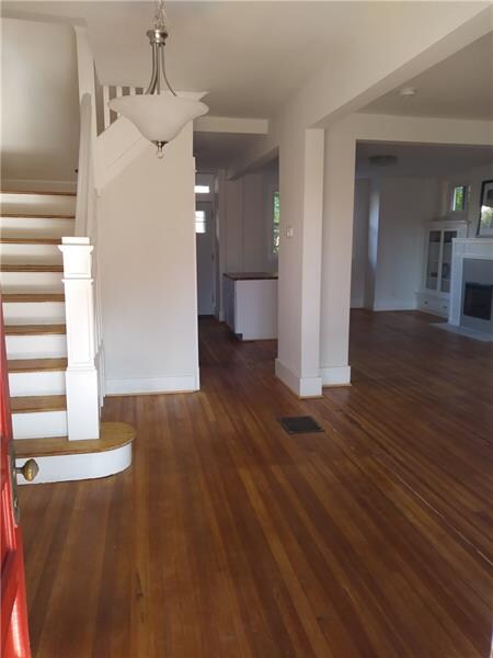Foyer to open concept family living