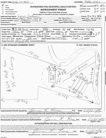 This new septic permit for a 3 bedroom house is go