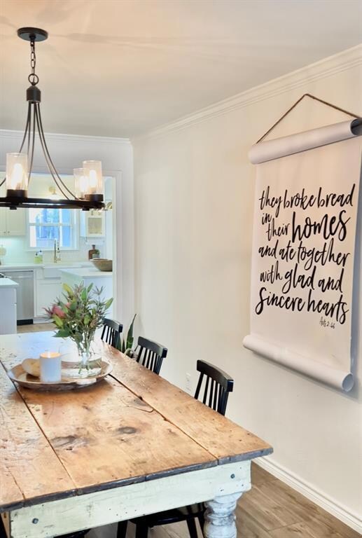 The dining room is ready for entertaining!  This s
