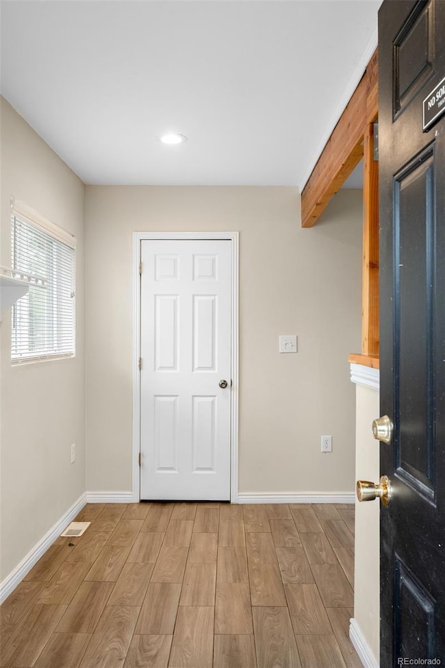 Entryway with coat closet