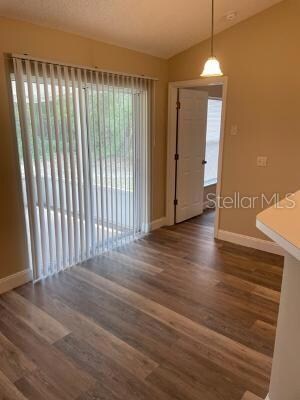 Dinette with sliding door to screen room