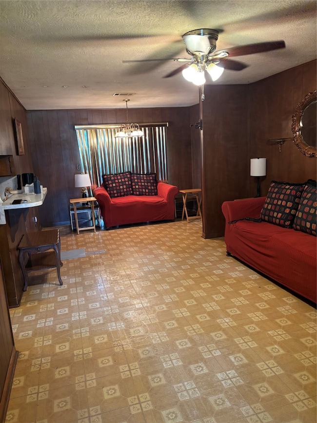 View from the front door into the living room