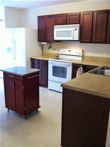 This kitchen has so much counter space.
