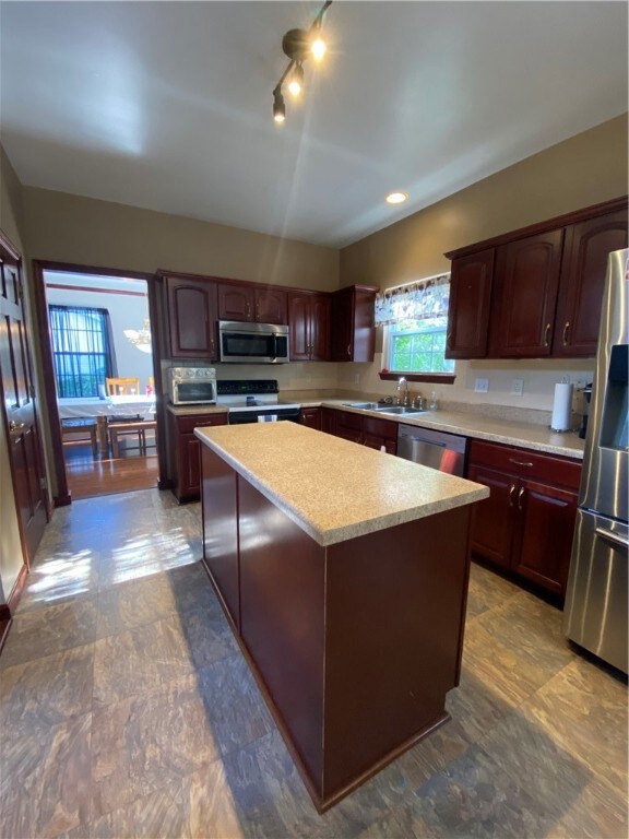 Kitchen with plenty of counter and prep space.