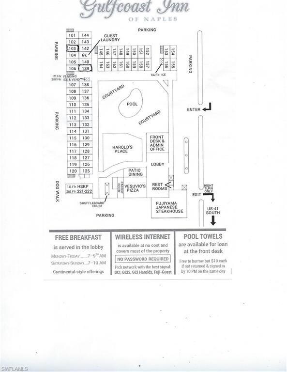 MAP OF ROOM LOCATIONS